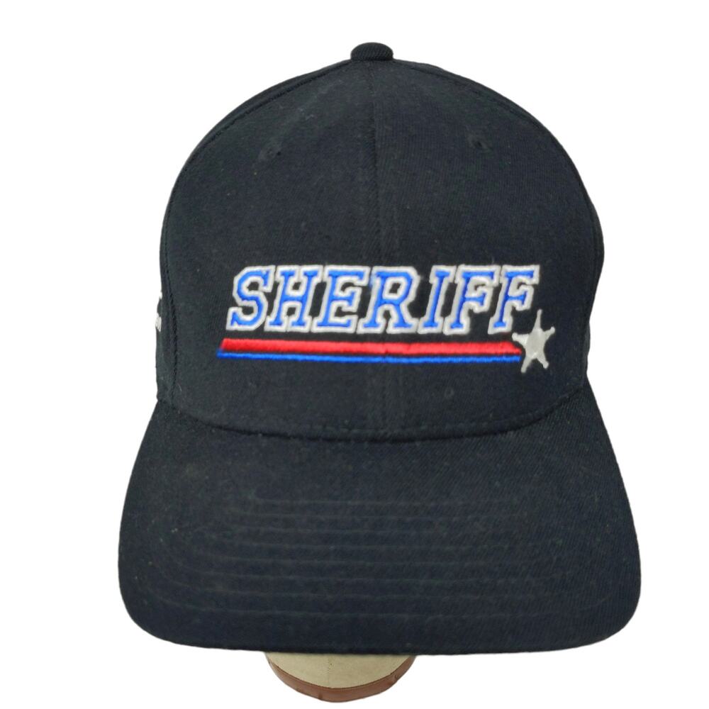 Flexfit 9/11 Memorial Sheriff Hat Patriotic American Flag Black Embroidered